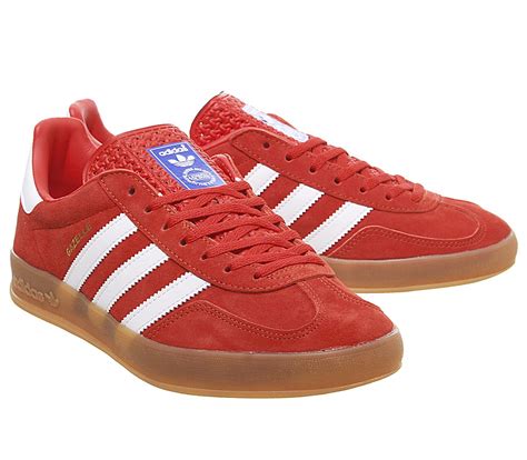 adidas gazelle red indoor|red adidas gazelle gum sole.